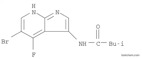 Molecular Structure of 1196508-84-5 (Butanamide, N-(5-bromo-4-fluoro-1H-pyrrolo[2,3-b]pyridin-3-yl)-3-methyl-)
